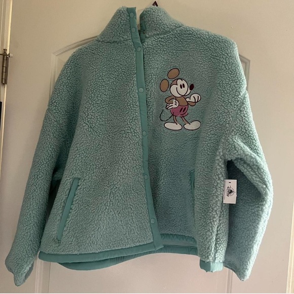 NWT Disney Mickey Mouse Aqua Jacket - Picture 1 of 4